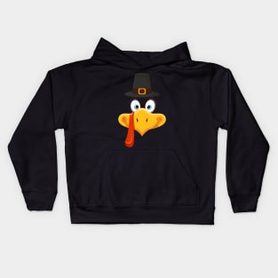 Cute Turkey Face Thanksgiving Mens Boys Kids Kids Hoodie